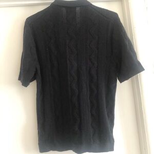 ❤️Abercrombie & Fitch Black Knit Short Sleeve Shirt Top Size M